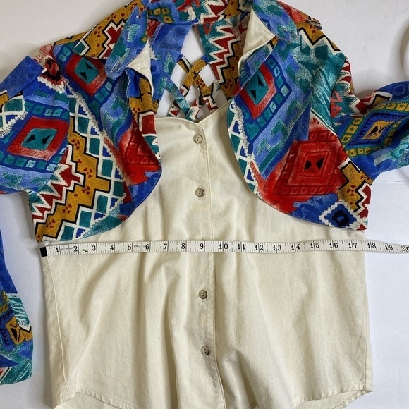 Roughrider By Circle T Button Down Shirt Cross Cross S - Picture 3 of 9